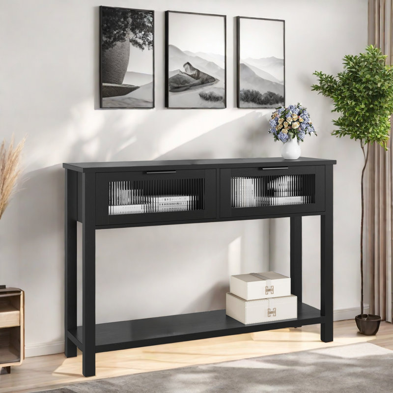 110cm Console Table, Black