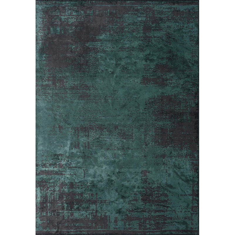 Besim Abstract Hand Loom Indoor / Outdoor Area Rug, Rectangle 7'10" x 11'1"