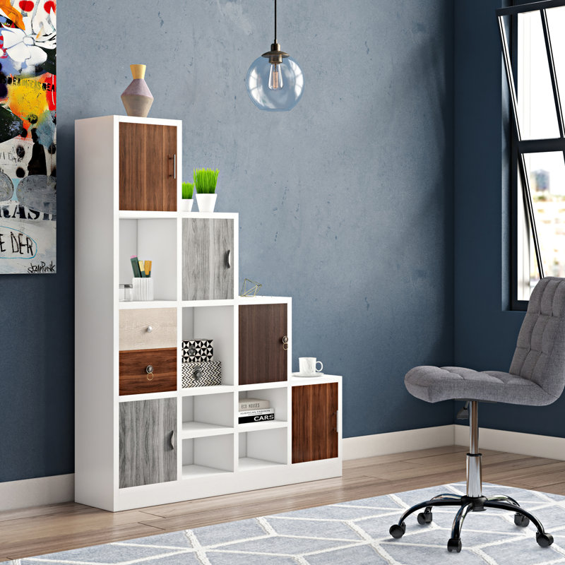 Bibliothèque avec étagères et armoire Alah