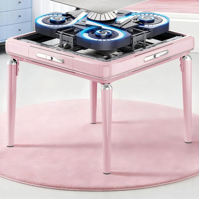 Table de salle à manger moderne et luxueuse en ABS rose à faible bruit et entièrement automatique pour les règles chinoises
