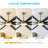 8 Aluminum Blades Industrial Ceiling Fan 3CCT 80inch 6-Speed Reversible Quiet DC Motor , Black and Gold-91062118-91132637