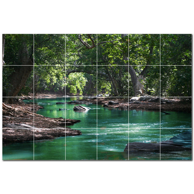 Murale décorative en céramique 4,25 po x 4,25 po