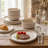 12 Piece Stoneware Plates And Bowls Set, Dinnerware Sets Service For 4