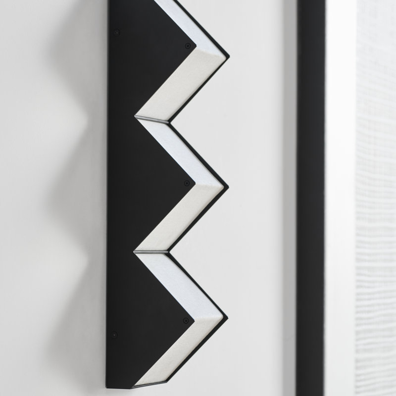 Zig Zag 3 - Light LED Flush Mounted Sconce, Nightshade Black