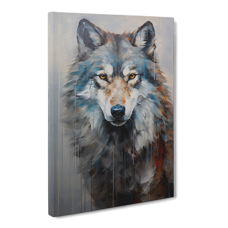 Wolf Contemporary No.2 - Wrapped Canvas, 76cm H x 50cm W x 3cm D