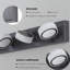 Luminaire de salle de bain à DEL moderne à 6 lumières avec luminaire mural noir élégant