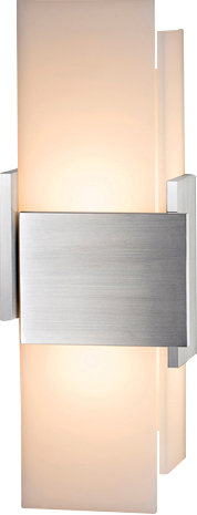 1 - Light LED Flush Mounted Sconce, Brushed Aluminum, 3500K (Cool)