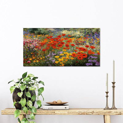 Art mural GUTTATY Monet, art mural sur toile fleur de printemps, estampes murales de Claude Monet, décoration florale, art impressionniste encadré pour chambre 12 po x 24 po