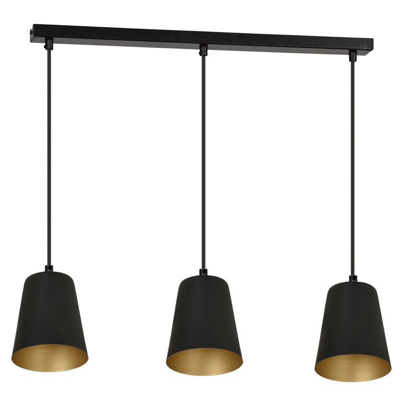 Normandie 3 - Light Kitchen Island Pendant, Black-White