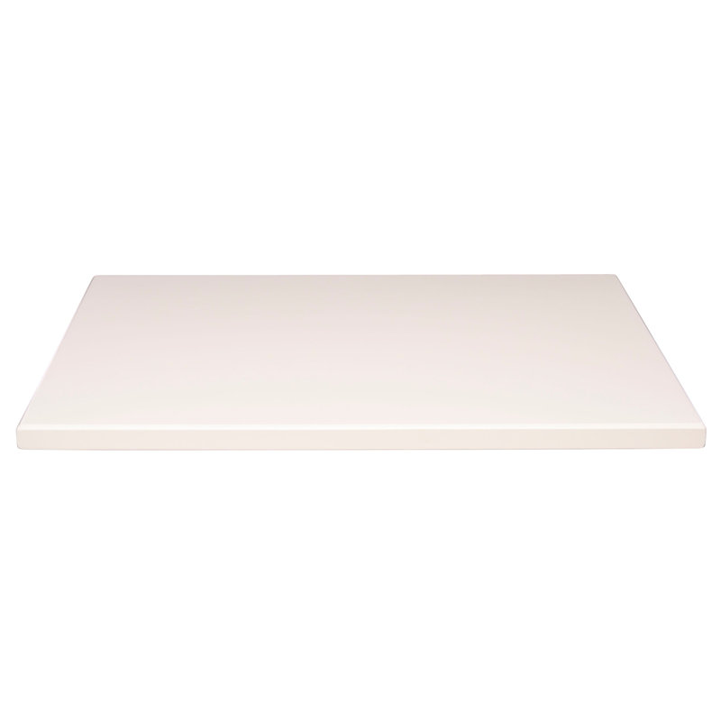 Plateau de table d'intérieur en bois thermolaqué, H 1,125 po x L 84 po x l 36 po, Blanc polaire