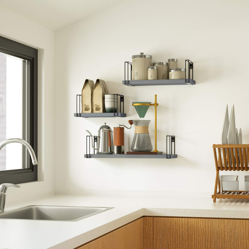 Anijae Floating Shelf, Weathered Grey