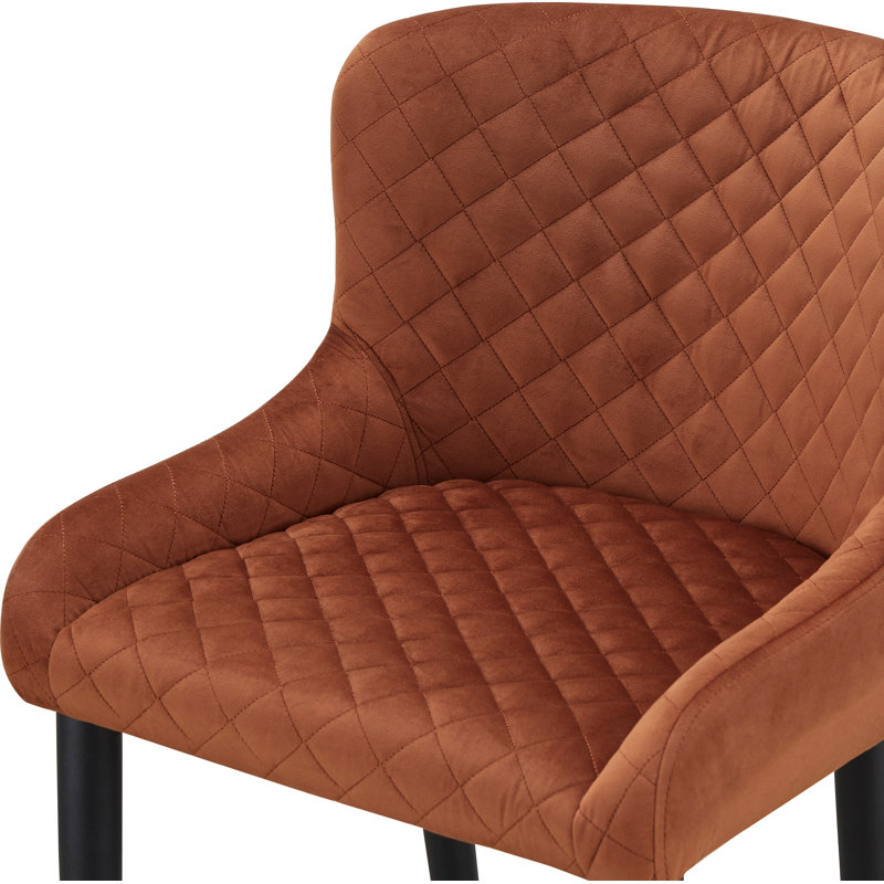 Carly Counter & Bar Stool, Future Amber Velvet, Counter Stool (26" Seat Height)