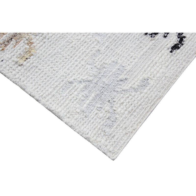 ANFL8001AIVBK Wool Area Rug, Rectangle 8' x 10'
