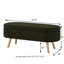Banc de rangement foncé de luxe à boucle ovale avec une limite de poids de 350 lb, pieds en bois, pour le salon, la chambre à coucher, le vestibule, l'esthétique, grand compartiment, charnière, structure et capacité polyvalente, caché-1000877564