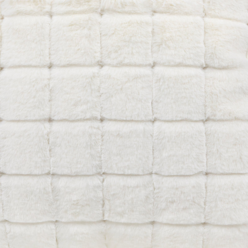 Housse et insert de coussin décoratif en fausse fourrure
