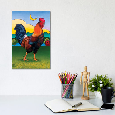 Rufus The Rooster by Stacey Neumiller - No Frame Gallery-Wrapped Canvas Giclée on Canvas