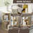 Rotating Bookshelf - Solid Wood Rotating Bookshelf Tower With 2 Drawers, 2 Tier Small Bookshelf, 360 Display Spinning Bookshelf, Round Corner Book Shelf For Small Space, Bedroom, Living Room-950797514-950797525