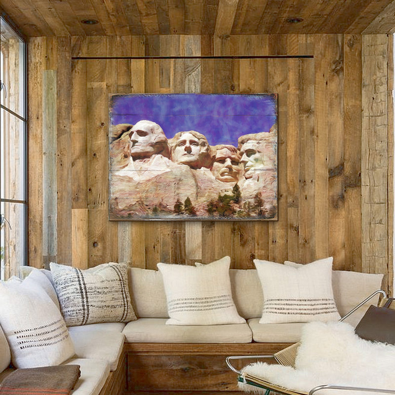 Bloc de bois Gilbertson Mount Rushmore, H 9 po x l 12 po x P 1 po