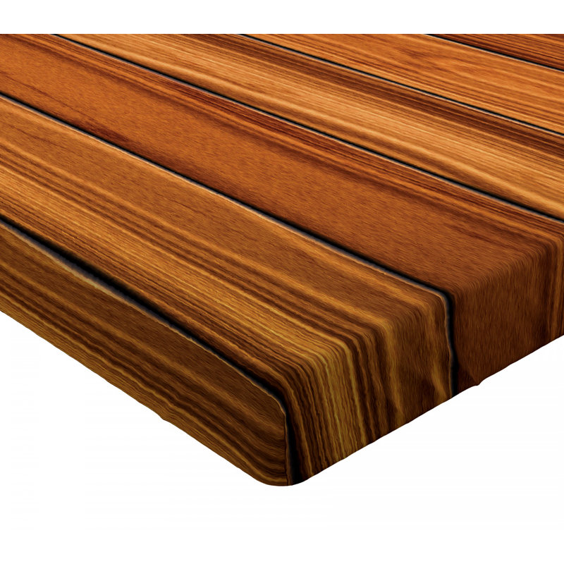 Twin Orange and Caramel Striped Microfiber Fitted Sheet