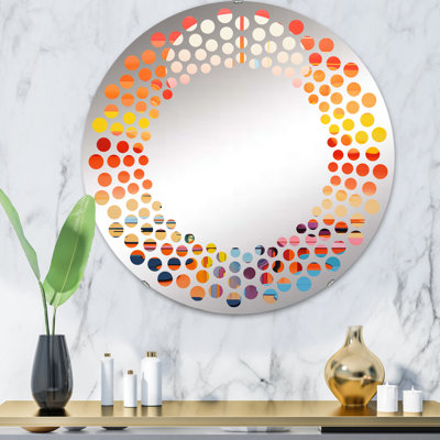 De Stijl Geyser Horizon III - Miroir mural à pois - MIR113193-Rond