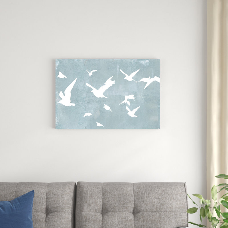 Silhouettes en vol I, H 20 po x l 30 po x P 1,25 po