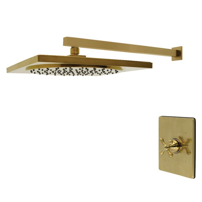 Kingston Brass Restoration Single-Handle Pressure Balanced Shower Faucet, Brushed Brass
