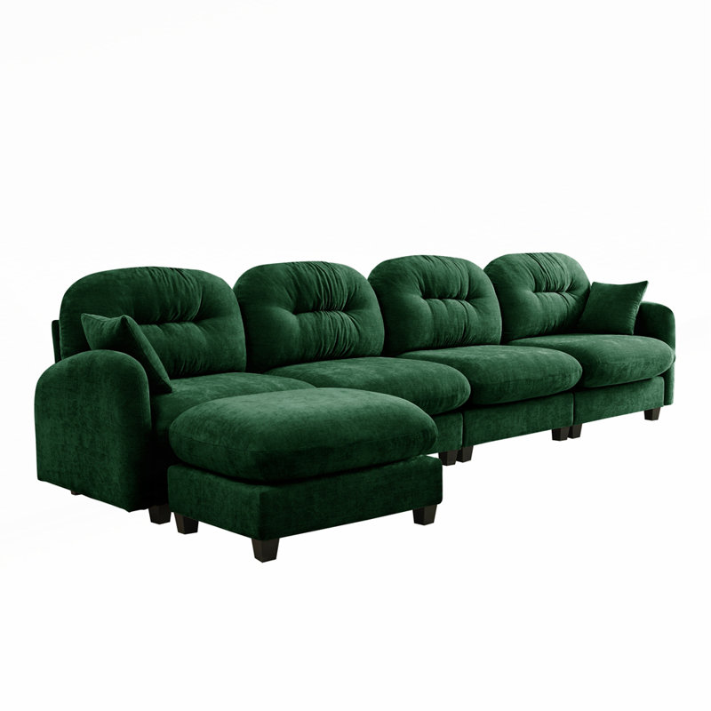 Canapé modulaire modulaire avec tissu chenille de qualité supérieure et conception ergonomique pour des sièges flexibles et confortables