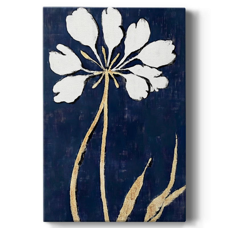 Toile tendue florale CLXV - prête à être accrochée, H 18 po x l 12 po