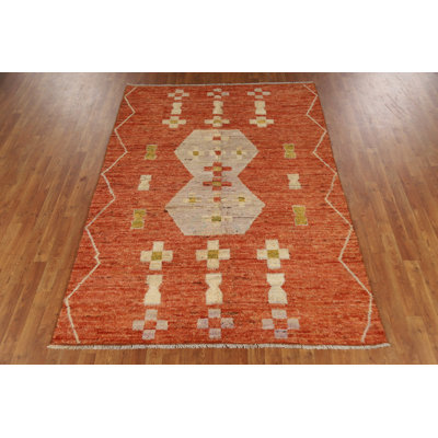 Tapis oriental géométrique marocain 6 x 8