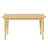 55" Natural Wood Dining Table,  Solid Wood Look Dinner Table for 2-4 People,  Rectangular Farmhouse Kitchen Table with Classic Turned Legs for Kitchen, Dining Room & Breakfast Nook