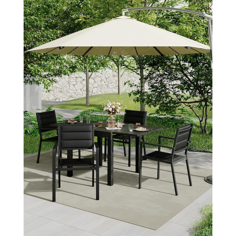 Outdoor Lounge Chair, Black