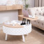 Table basse ronde avec rangement