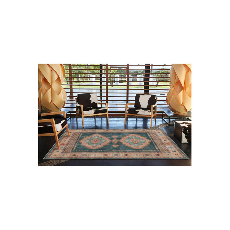 Tapis tissé Cubic Flower, Rectangle 3 pi 4 po x 6 pi 7 po