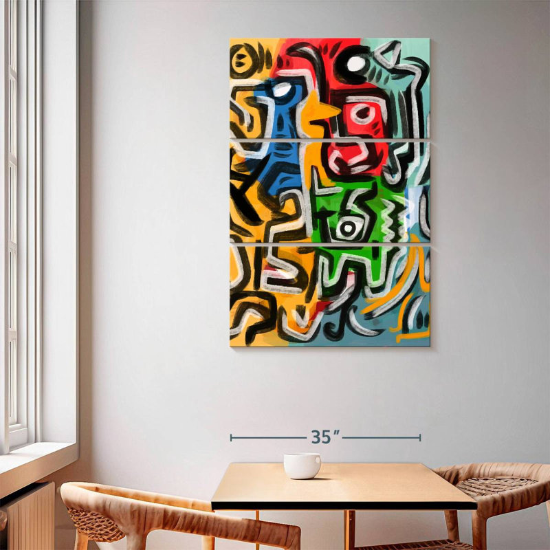 Danse tribale africaine, H 65 po x l 42 po
