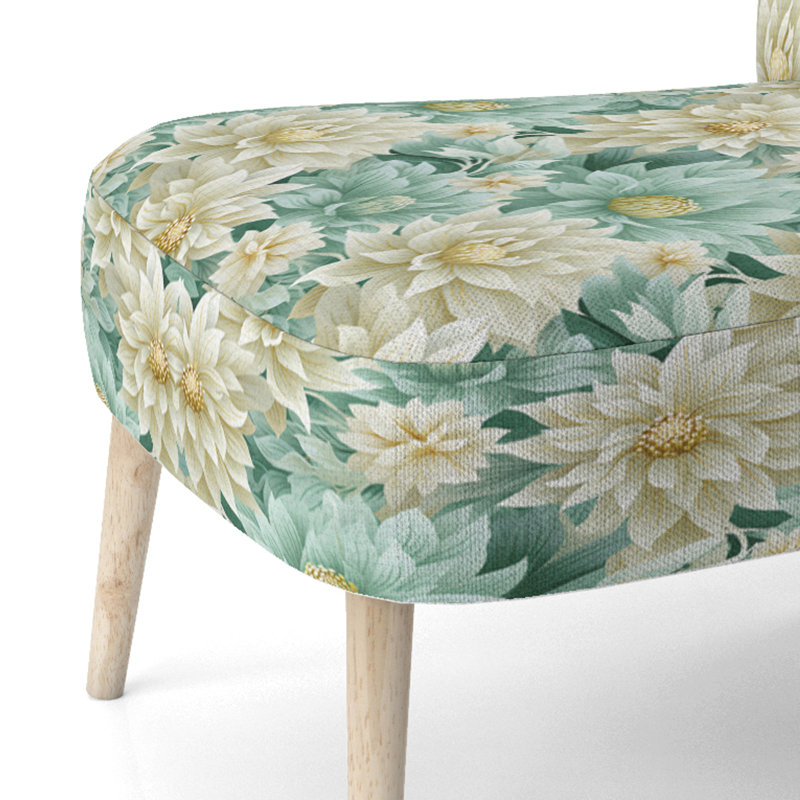 Chaise d'appoint rembourrée Bohemian Dream Emerald Dahlia