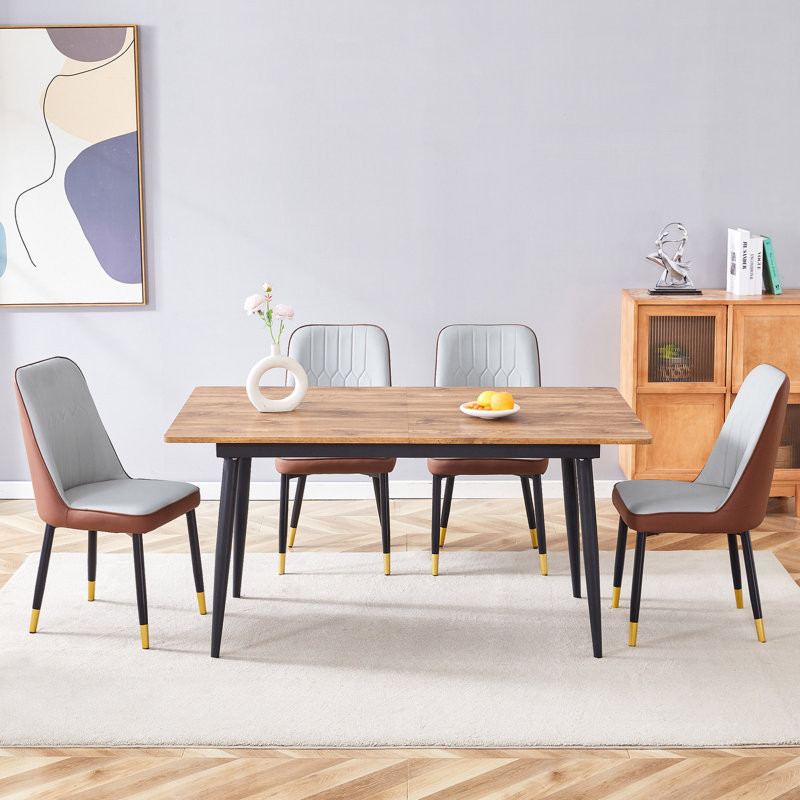 Ensemble de table et de chaises. Table rectangulaire extensible - une œuvre d'art de la transformation de l'espace., 5