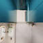 1 3/8" Adjustment,Universal Pivot Shower Door, Open Outside, With 1/4" Tempered Glass Finish