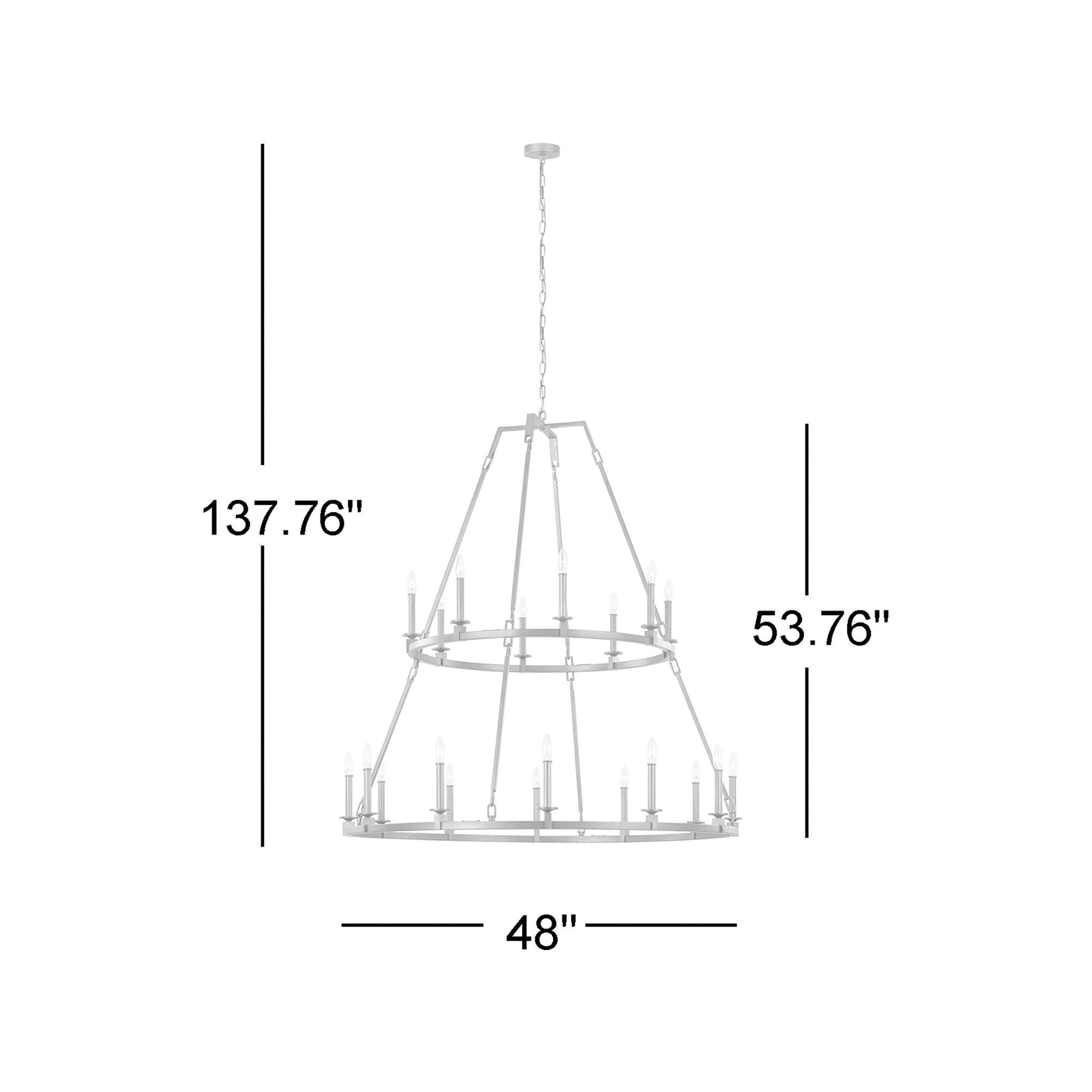 Aileen 20 - Light Metal Dimmable Chandelier