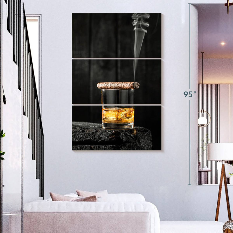 Yarlin Cigar And Whiskey Drink, 74" H x 48" W