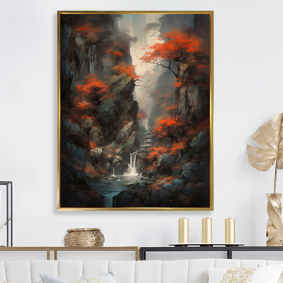 Keyisha cascade d'arbres botaniques IV sur toile