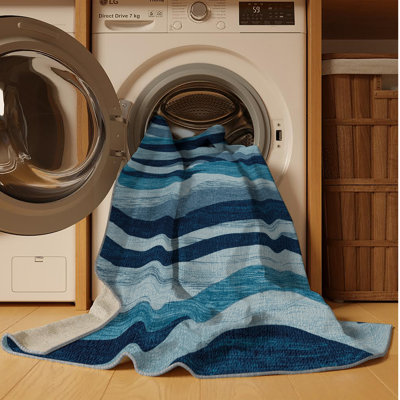  Tapis côtier lavable de luxe Ocean Waves