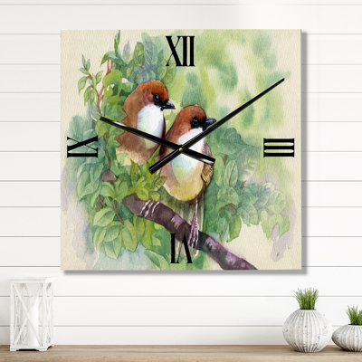 Birds of Spring - Traditional Wall Clock