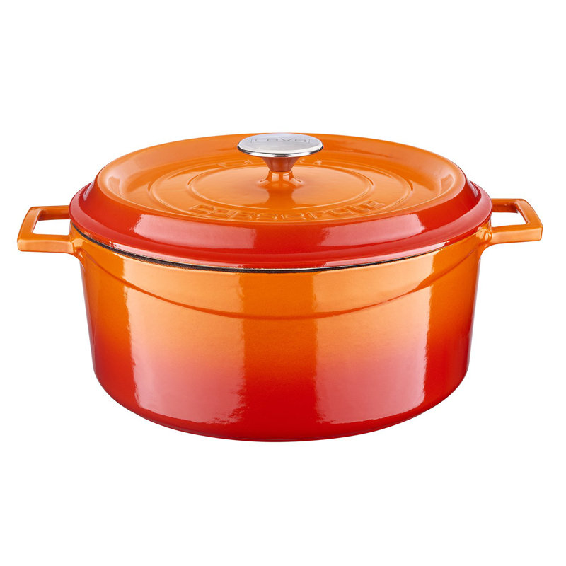 LAVA CAST IRON 10.5 qt. Enameled Cast Iron Round Dutch Oven