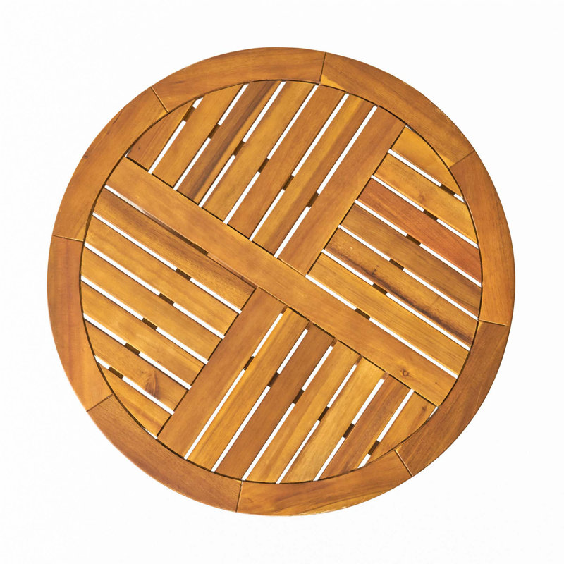 Round Solid Wood Dining Table(Only Table), Teak