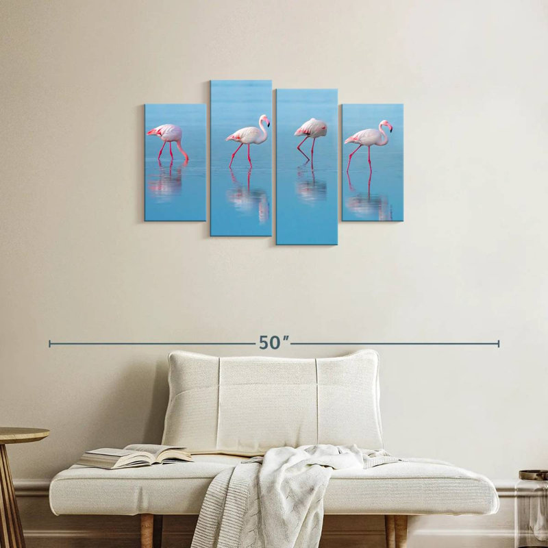 Flamants roses du lac bleu Brampt, H 22 po x l 36 po