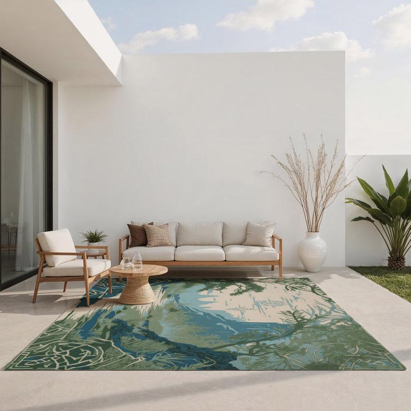 Tapis intérieur et extérieur Soul’S Compass, Rectangulaire 8 pi x 10 pi