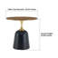 Table d'appoint de salon avec petite table d'appoint, table d'appoint étroite, plateau en bois et base en métal-697193088