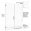 Coppia 47" W x 72" H Hinged Frameless Shower Door-1052083483-1052083482