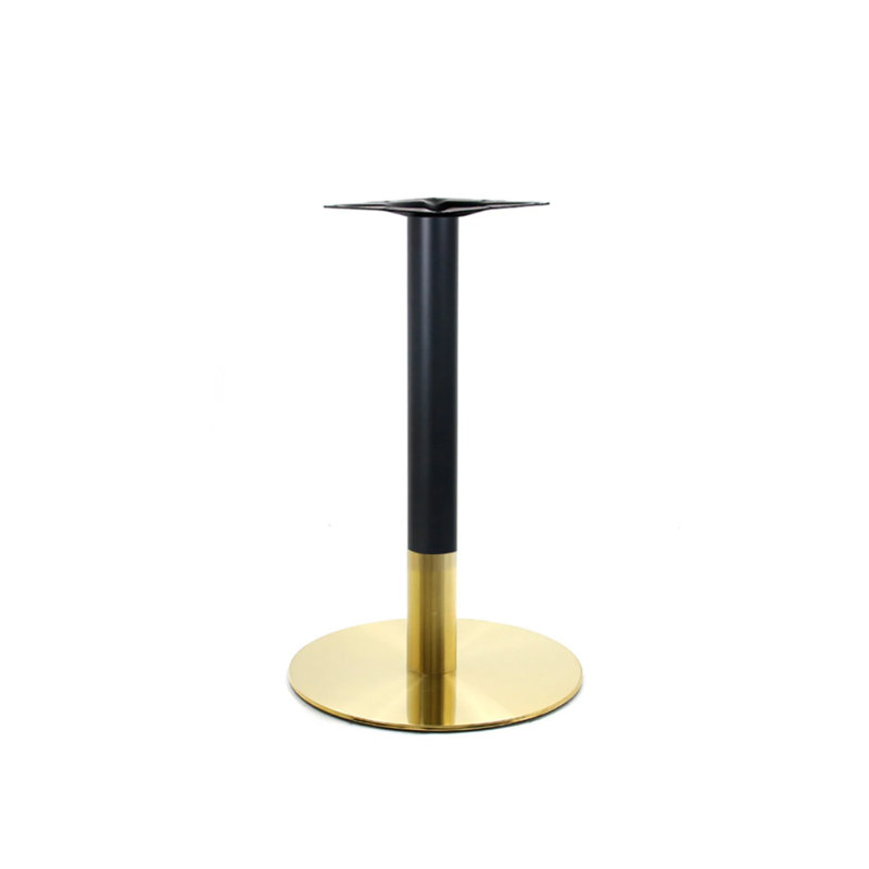 Base de table ronde bicolore en acier inoxydable