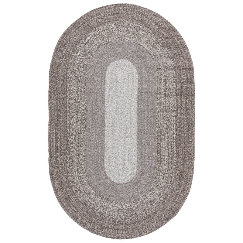 Tapis en laine tressée à la main, Ovale 3 pi x 5 pi